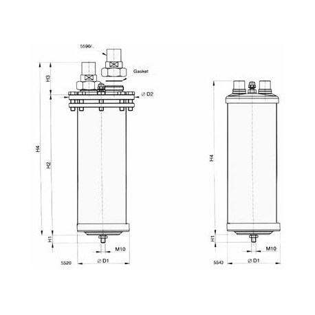 Separatore di olio 5540/11 per impianti HVAC e refrigerazione industriale