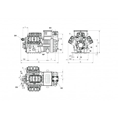 Compressore semiermetico frascold  Z 30 126Y