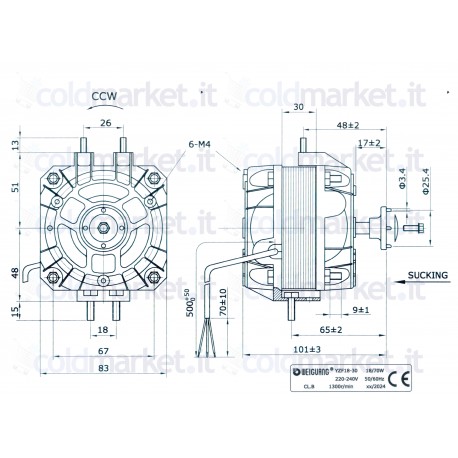 Motore 16W Aspirante Pentavalente
