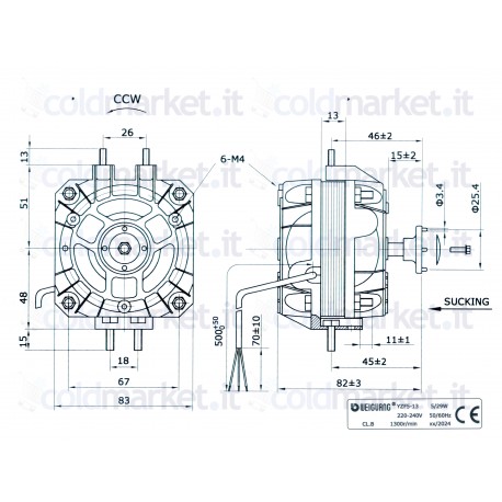 Motore 5W aspirante pentavalente