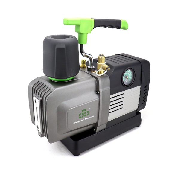 Pompa del vuoto ST-10BM 297 L/min doppio stadio brushless con vacuometro e valvola solenoide.