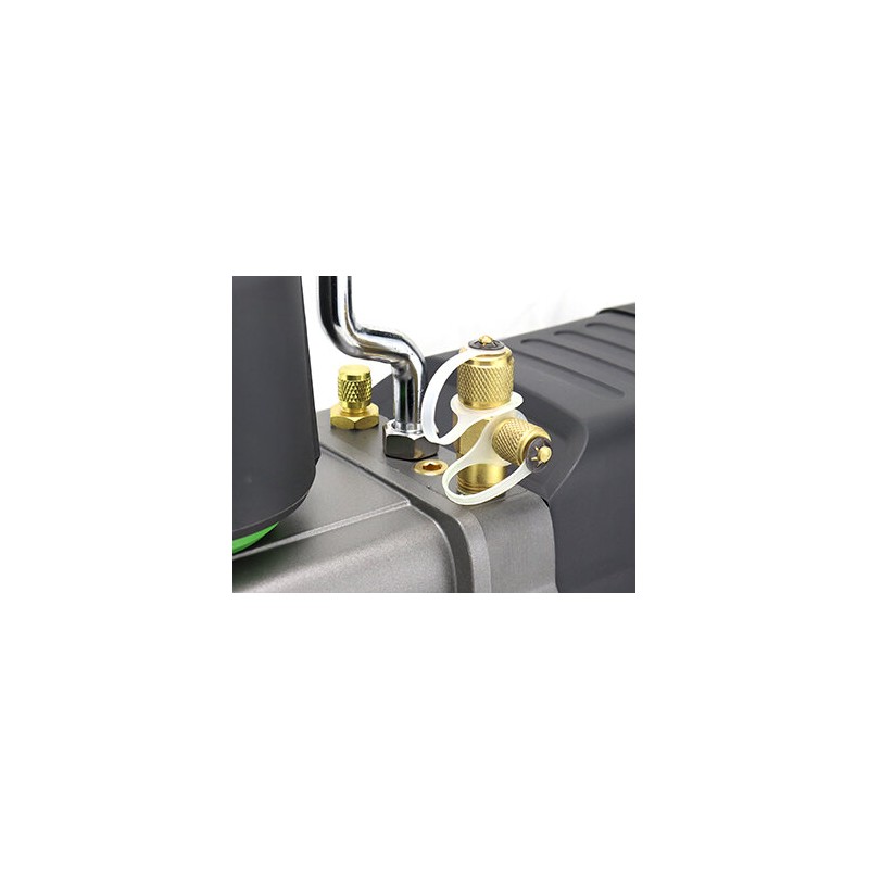 \"Valvola di servizio per compressore refrigerante con raccordi in ottone\"