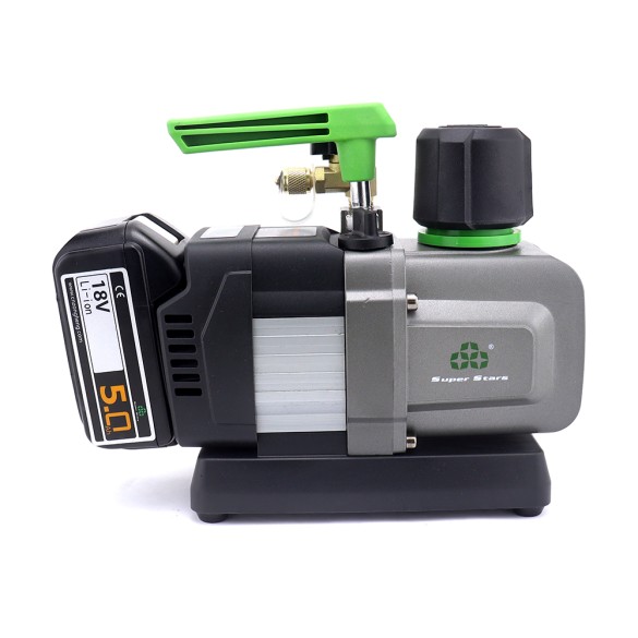 Pompe à Vide ST-2BMC 70 L/min Double Étape Brushless à Batterie avec Vanne Solénoïde et Manomètre