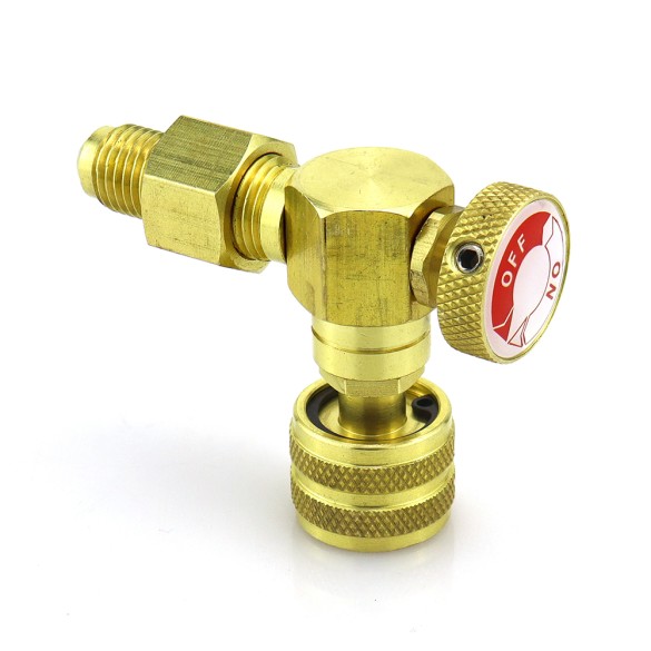 Rubinetto Premivalvola ST-VB1 F-1/4″ × M-1/4″ SAE per impianti HVAC/R