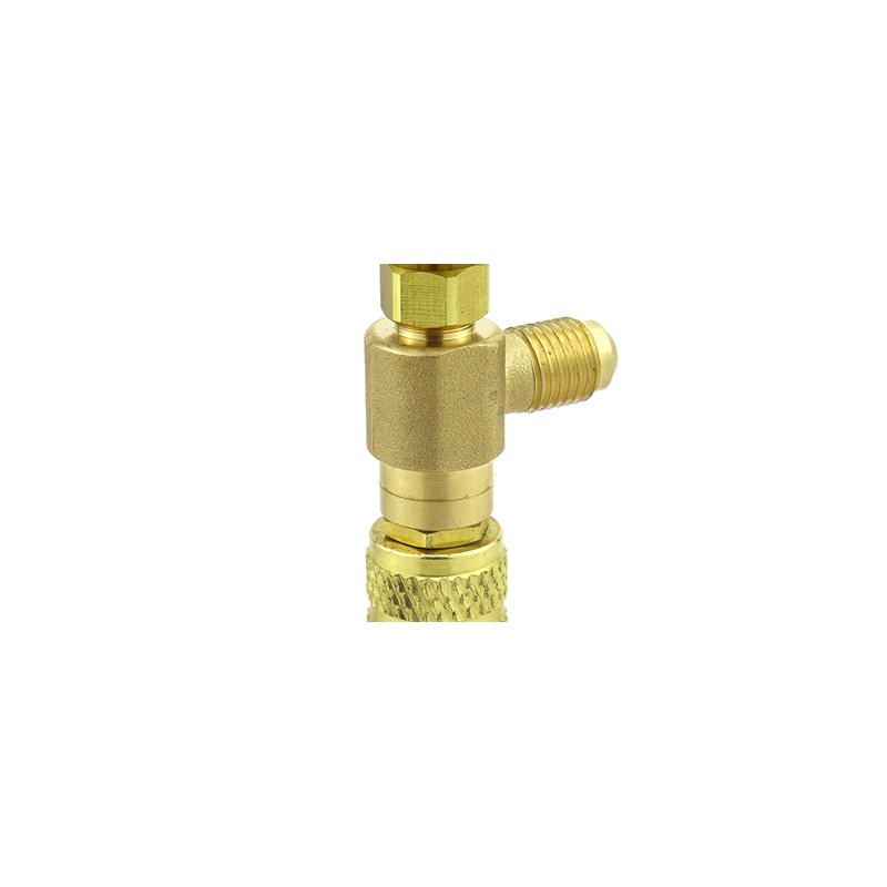 Rubinetto premivalvola ST-VC1 F-1/4″ SAE × M-1/4″ SAE per carica refrigerante HVAC/R