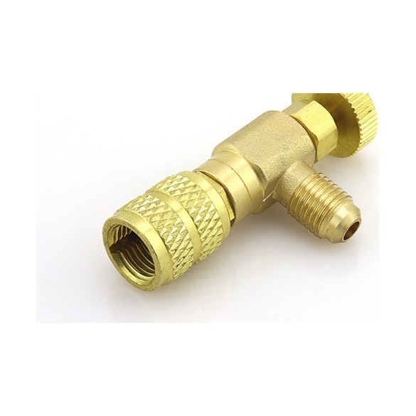 Robinet Prévalve ST-VC1 F-1/4″ SAE × M-1/4″ SAE d'Interception pour Charge Réfrigérante – HVAC/R