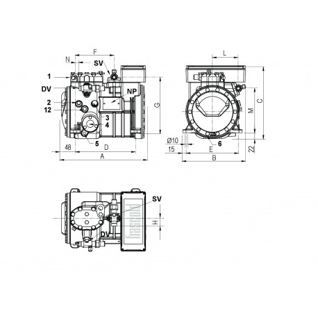 Compressore scroll Panasonic P4R2A2E R410A per sistemi di climatizzazione