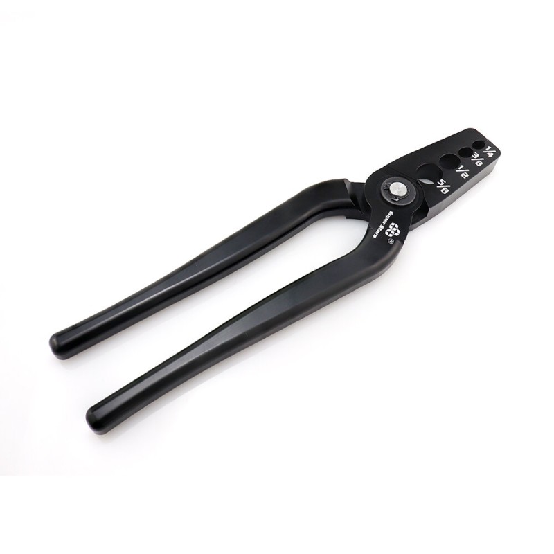 Pinza per tubi refrigeranti con manico ergonomico e misure calibrate per HVAC e refrigerazione.