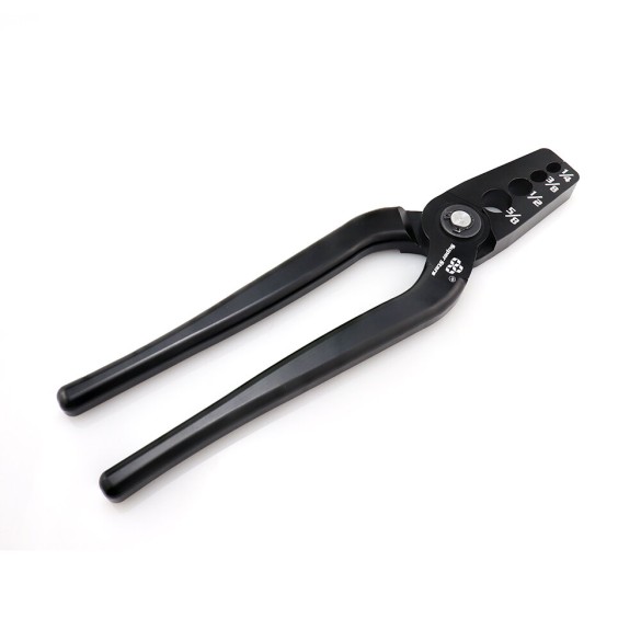 Pinza per tubi refrigeranti con manico ergonomico e misure calibrate per HVAC e refrigerazione.