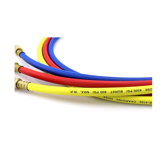 Set di tubi di ricarica refrigerante CT-372-RYB-P 180 cm 1/4″ SAE per HVAC/R