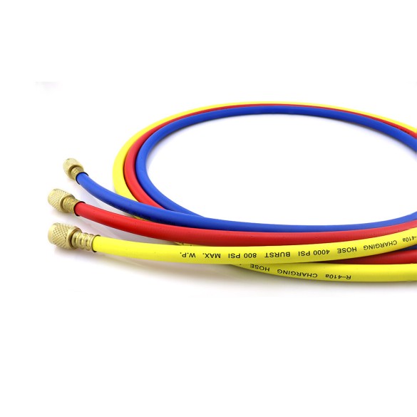 Set de 3 Tubes de Recharge de Réfrigérant CT-372-RYB-H 180 cm 1/4″ × 5/16″ SAE – HVAC/R
