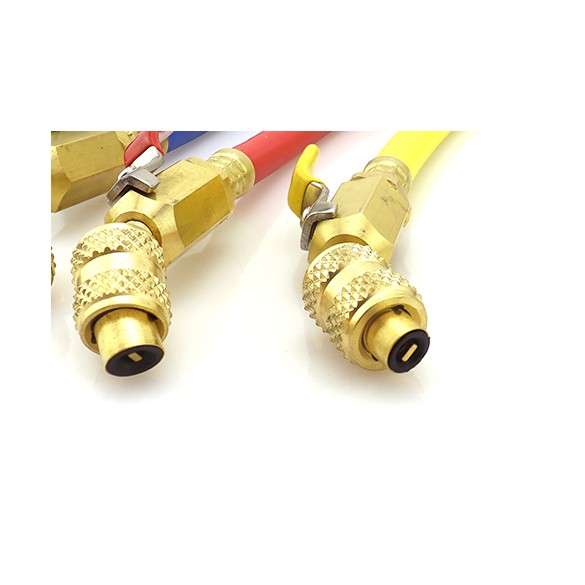 Set de 3 Tubes de Recharge de Réfrigérant CT-360-RYB-HV 150 cm 1/4″ SAE avec Robinet à Boule – HVAC/R