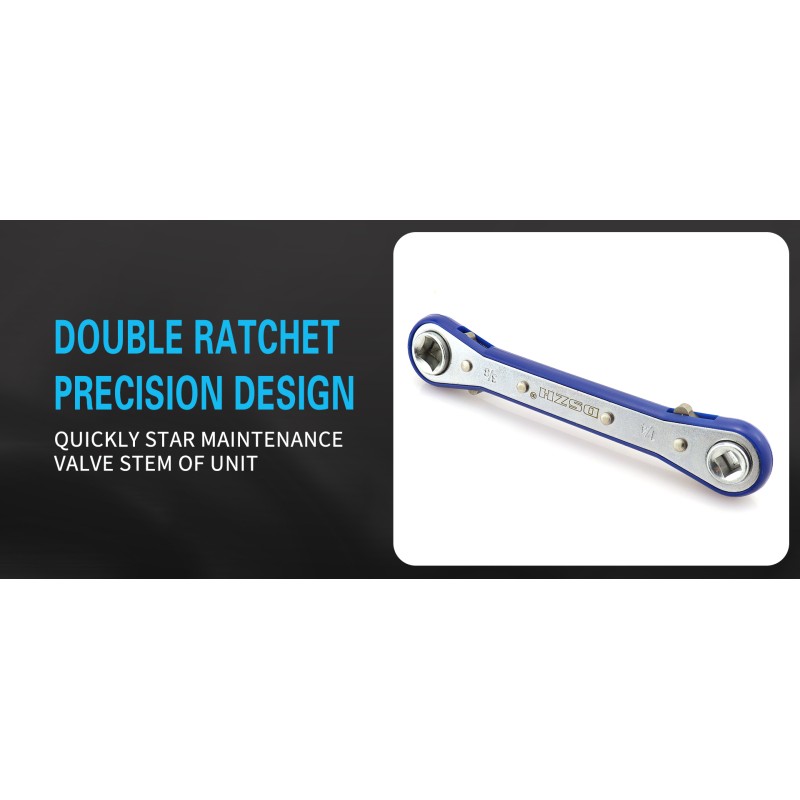 Chiave a cricchetto CT-122 con 4 attacchi quadri per uso HVAC/R.