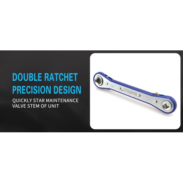 Clé à Cliquet CT-122 avec 4 Embouts Carrés – Outil HVAC/R