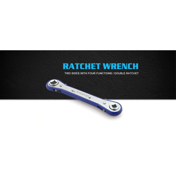 Chiave a cricchetto CT-122 con 4 attacchi quadri per utensili HVAC/R