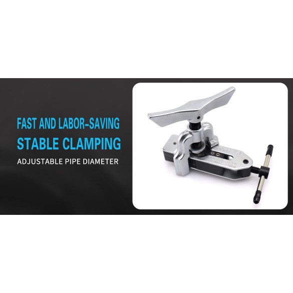 Flangiatubi CT-526-F a bloccaggio rapido per HVAC/R, adattabile a diverse dimensioni di tubi.