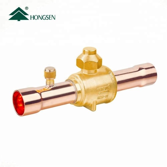Vanne à Boule HBC-6SV Ø6 mm 1/4 ODF à Souder Corps de Petite Vanne avec Port de Charge 1/4 SAE