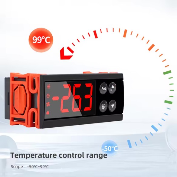 Controllore Digitale Elitech ECS-974 NEO per Refrigerazione con Gestione Compressore, Sbrinamento e Ventole