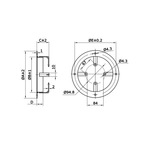 Boccaglio Convogliatore Anello Weiguang RING 254 mm per Motoventola Pentavalente 16W Ø254 mm